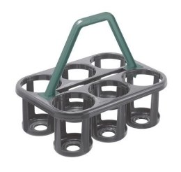 Transporter na butelkę, 35 x 26 x 27 cm, plastikowy, antracy