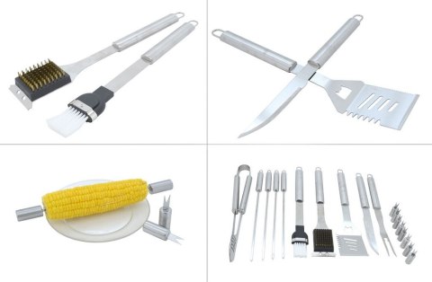 Zestaw narzędzi do grillowania w obudowie ALU 18szt