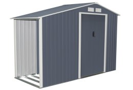 Domek ogrodowy LUKE A, 195 x 278 x 127 cm, szary