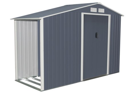 Domek ogrodowy LUKE A, 195 x 278 x 127 cm, szary