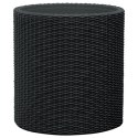Doniczka z rattanu z tworzywa sztucznego - M - antracyt
