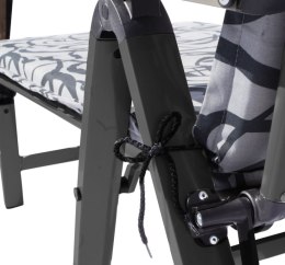 Leżak ogrodowy rozkładany ASS COMFORT - antracyt + czarny