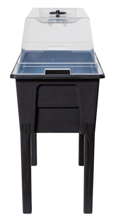 Podwyższona donica plastikowa NIAGARA, grafitowa