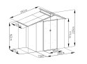 Dom ogrodowy OSCAR E-A - 229 x 292 x 129 cm