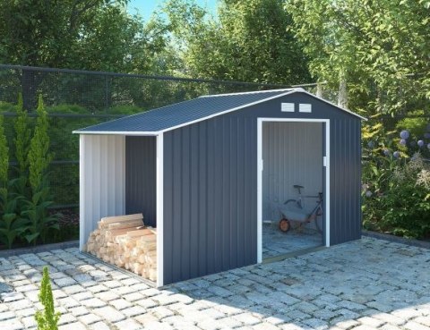 Domek ogrodowy LUKE B, 202 x 342 x 191 cm, metal