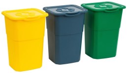 Zestaw 3 ECO pojemników na odpady posortowane 3 x 50 l