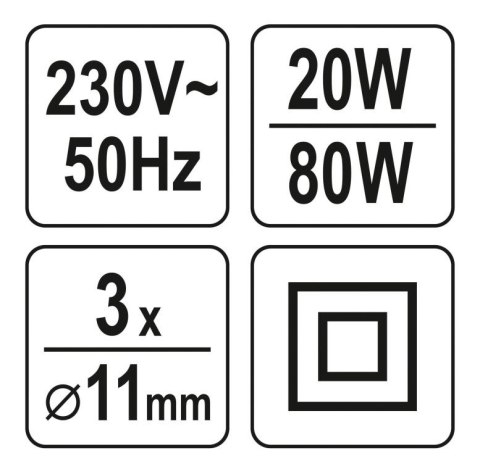 Pistolet do topienia Yato 20/80W
