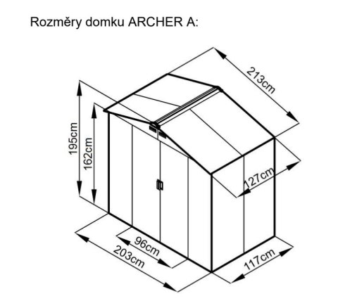 Archer Zielony domek narzędziowy, A
