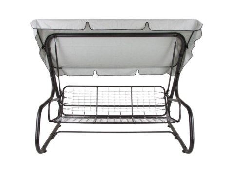 Huśtawka ogrodowa metalowa, 4-osobowa, rozkładana
