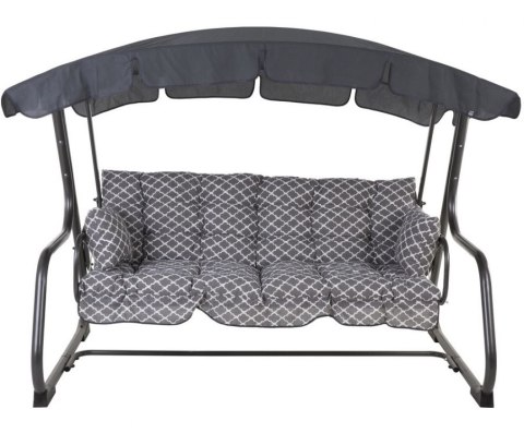 Huśtawka ogrodowa metalowa, rozkładana, dla 4 osób, 209 cm