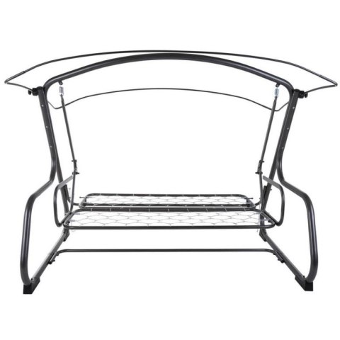 Huśtawka ogrodowa metalowa, rozkładana, dla 4 osób, 209 cm