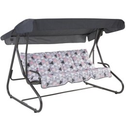 Huśtawka ogrodowa rozkładana do leżanki, 3-osob, 220×157cm