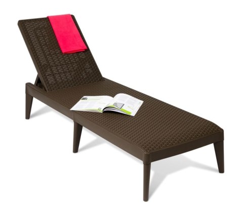 NUMANA, Leżak ogrodowy plastikowy brązowy
