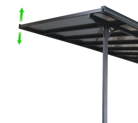 Pergola ogrodowa BRUCE H 557 x 305 cm, transparentna