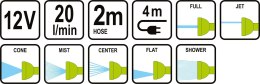 Przenośny prysznic 12V, 20l/min