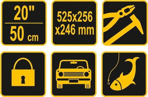 Skrzynka narzędziowa z tworzywa sztucznego - Zamek