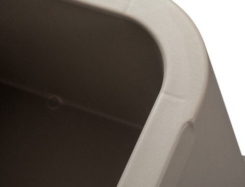 Stół plastikowy PETRA + schowek, szary