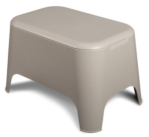 Stół plastikowy PETRA + schowek, szary