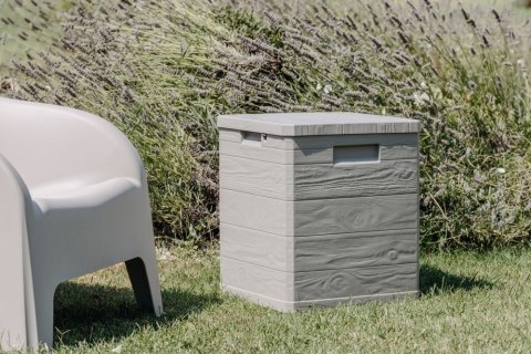 WOODYS Plastikowa skrzynia do ogrodu 90l jasno szara