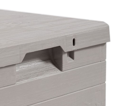 WOODYS Plastikowa skrzynia do ogrodu 90l jasno szara