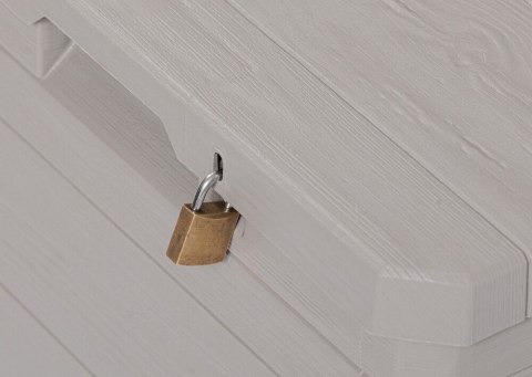 WOODYS Plastikowa skrzynia do ogrodu 90l jasno szara