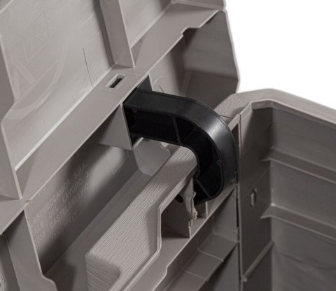 WOODYS Plastikowa skrzynia do ogrodu 90l jasno szara