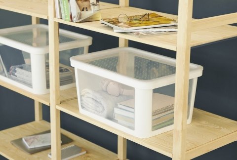 ALBRIS Pojemnik do przechowywania, 45 L, biały