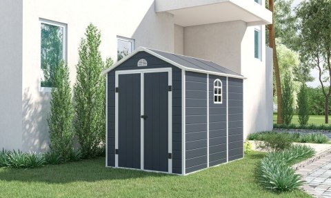 Domek narzędziowy AVE E, 226 x 280 x 190 cm, ciemnoszary