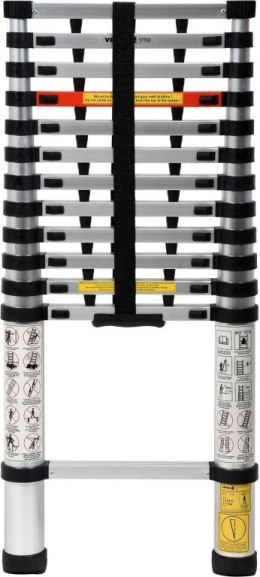 Drabina teleskopowa 13 stopni 3,8 m, nośność 150 kg