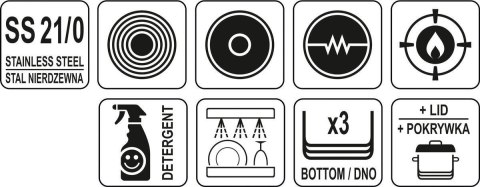Garnek z pokrywką 28 x 18 cm, 11,1 l, stal nierdzewna