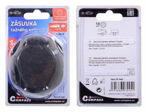 Gniazdo do haka holowniczego samochodu 13 biegunów