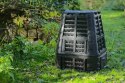 Plastikowy kompostownik ogrodowy, czarny, 740 l