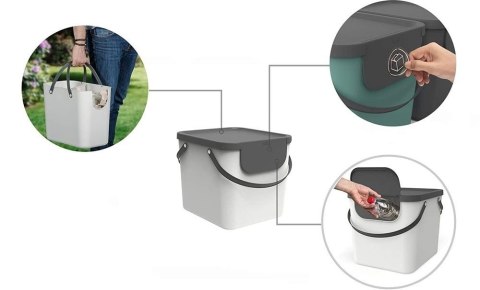 ROTHO Pojemnik do segregacji odpadów ALBULA, 40 l, przezrocz