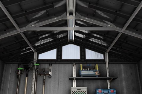 STRONGHOLD Domek 10x11,5, szary, 304 x 350 x 251 cm