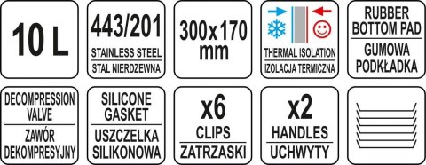 Termos gastronomiczny, 10 l, NEREZ