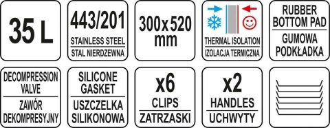 Termos gastronomiczny, 35 l, NEREZ