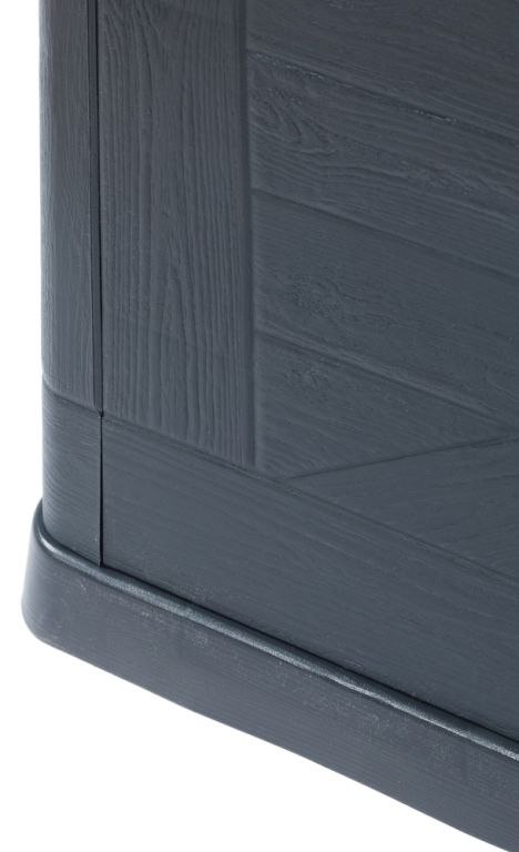 WOOD plastikowa skrzynia ogrodowa 420 L, grafitowa