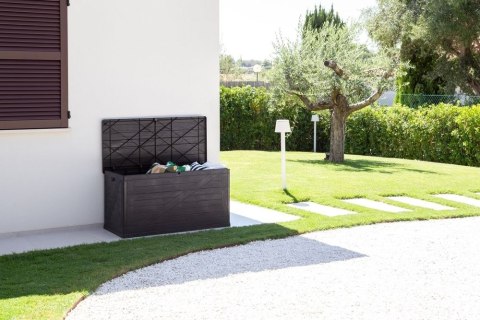 WOOD plastikowa skrzynia ogrodowa 420 L, grafitowa