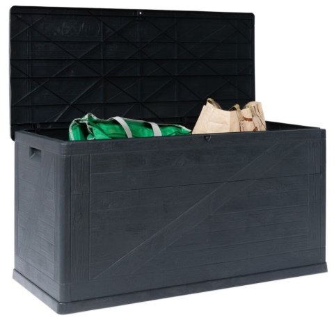 WOOD plastikowa skrzynia ogrodowa 420 L, grafitowa