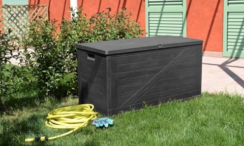 WOOD plastikowa skrzynia ogrodowa 420 L, grafitowa