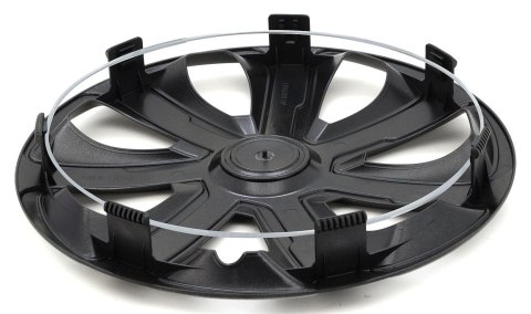 Zestaw kołpaków Livorno Carbon 16" - czarny / srebrny