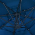 4-poziomowy parasol na aluminiowym słupku, lazurowy, 3x3 m