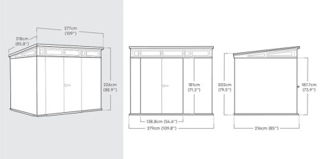 Keter Domek ogrodowy Cortina, 9 x 7 m²