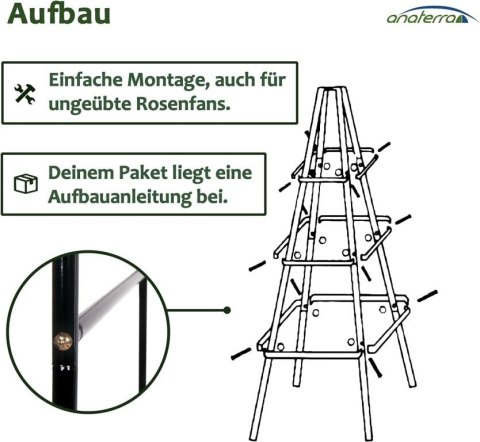 Metalowa podpora ogrodowa do roślin pnących 195 cm