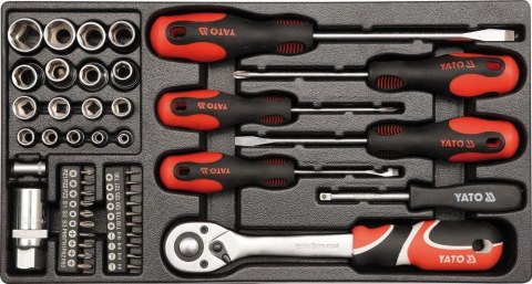 Skrzynka narzędziowa 1/2 ", 1/4" - 80 szt