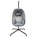Fotel bujany podwieszany MIADOMODO szary, nośność 160 kg