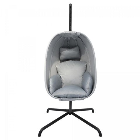 Fotel bujany podwieszany MIADOMODO szary, nośność 160 kg