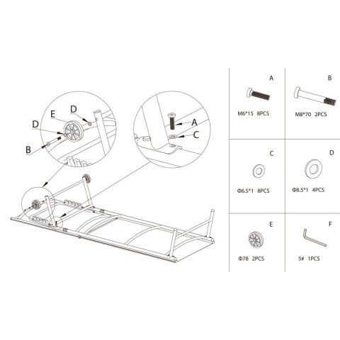 LEŻAK OGRODOWY WYPOCZYNKOWY 185X57X31CM SZARY