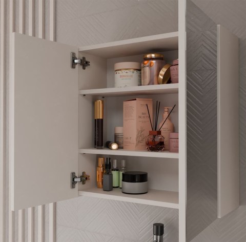 Szafka Łazienkowa Wisząca Z Lustrem Nad Umywalkę POLA 2DL 2 Drzwi KASZMIR