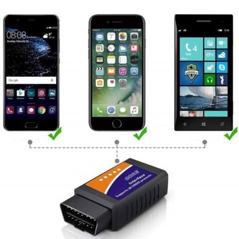 Interfejs diagnostyczny do samochodów OBD2 ELM 327 Bluetooth
